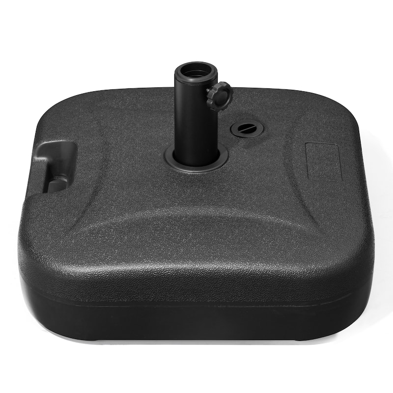Crestlive Outdoor Patio Market Pole Umbrella Base Stand Holder Square - Black