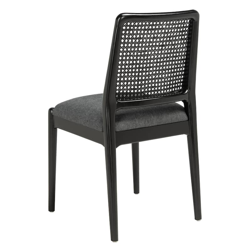 SAFAVIEH Reinhardt Rattan Cushion Dining Chair (Set of 2) - 19" W x 17.5" L x 32" H