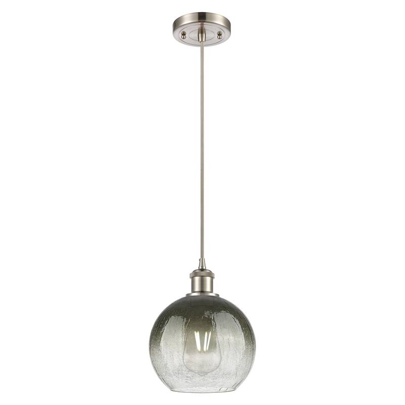 Innovations Lighting Endless Possibilities Ballston - Brookhaven Globe - 1 Light 8" Cord Hung Mini Pendant - Slate/Brushed Satin Nickel