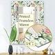 preview thumbnail 4 of 5, Designart 'Green Flowers 5' Traditional Mirror - Printed Wall Mirror