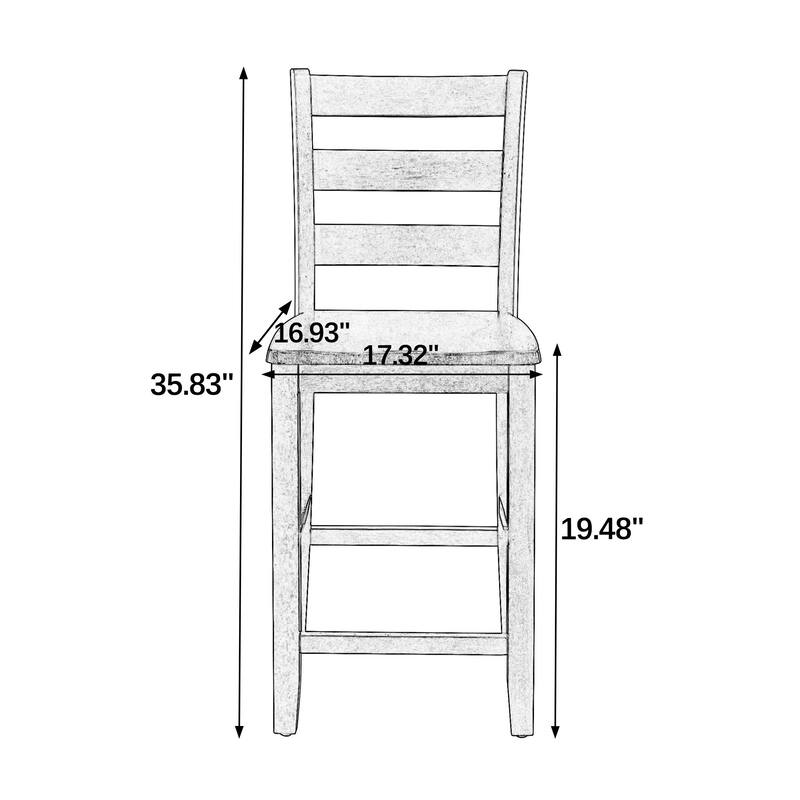 Dining Table, Bar Table and Chairs Set, 5 Piece Dining Table Set,Retro-style breakfast table set