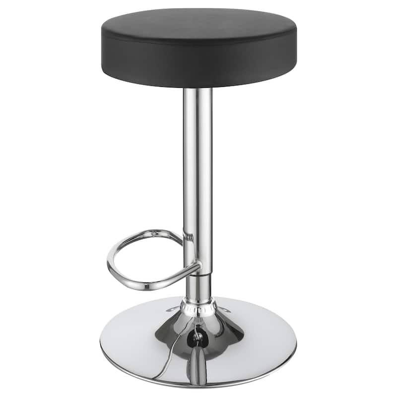 29" Adjustable Bar Stool Chrome and Black