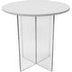 preview thumbnail 21 of 33, Valore Modern Wood Side End Table W Acrylic Base - Round Accent Center Coffee Table for Living Room Bedroom Home Office 20 Inches - White