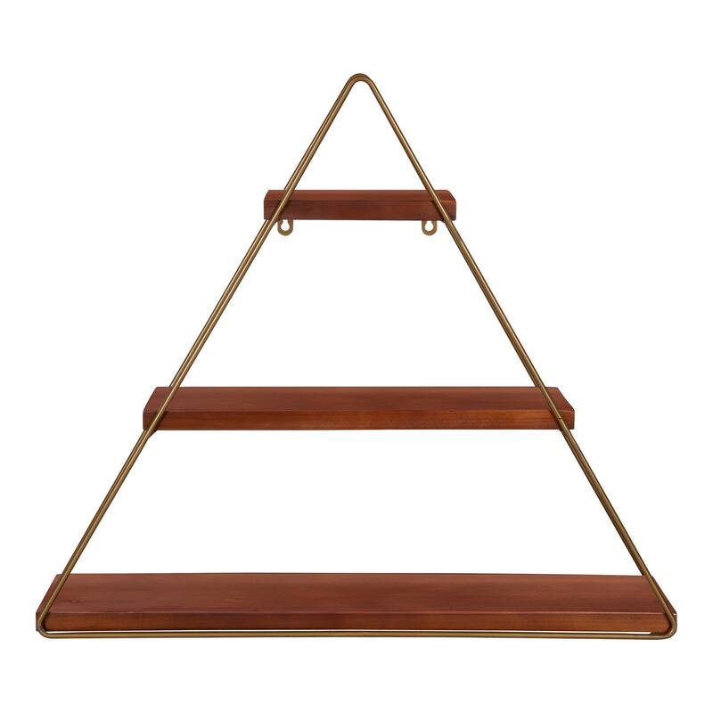Kate and Laurel Tilde 3 Tiered Triangle Floating Wall Shelf