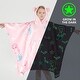 preview thumbnail 11 of 33, Marina Decoration Glow in the Dark Blanket Wearable Hoodie for Kids Girls Boys Soft Warm Flannel Fleece Hooded Sweatshirt Blue, Pink