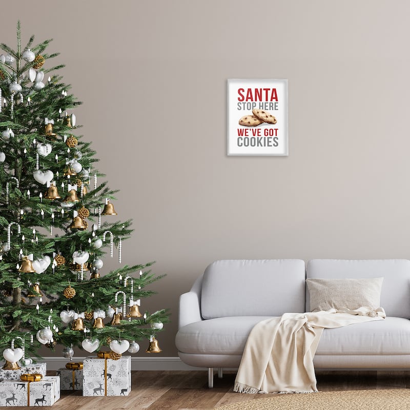 Stupell Santa We Have Cookies Framed Giclee Art Design By Dogwood Portfolio