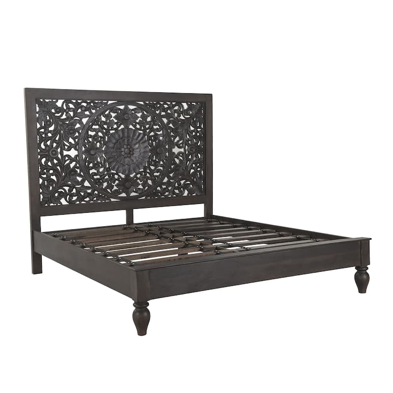 Haveli Solid Mango Wood King Bed