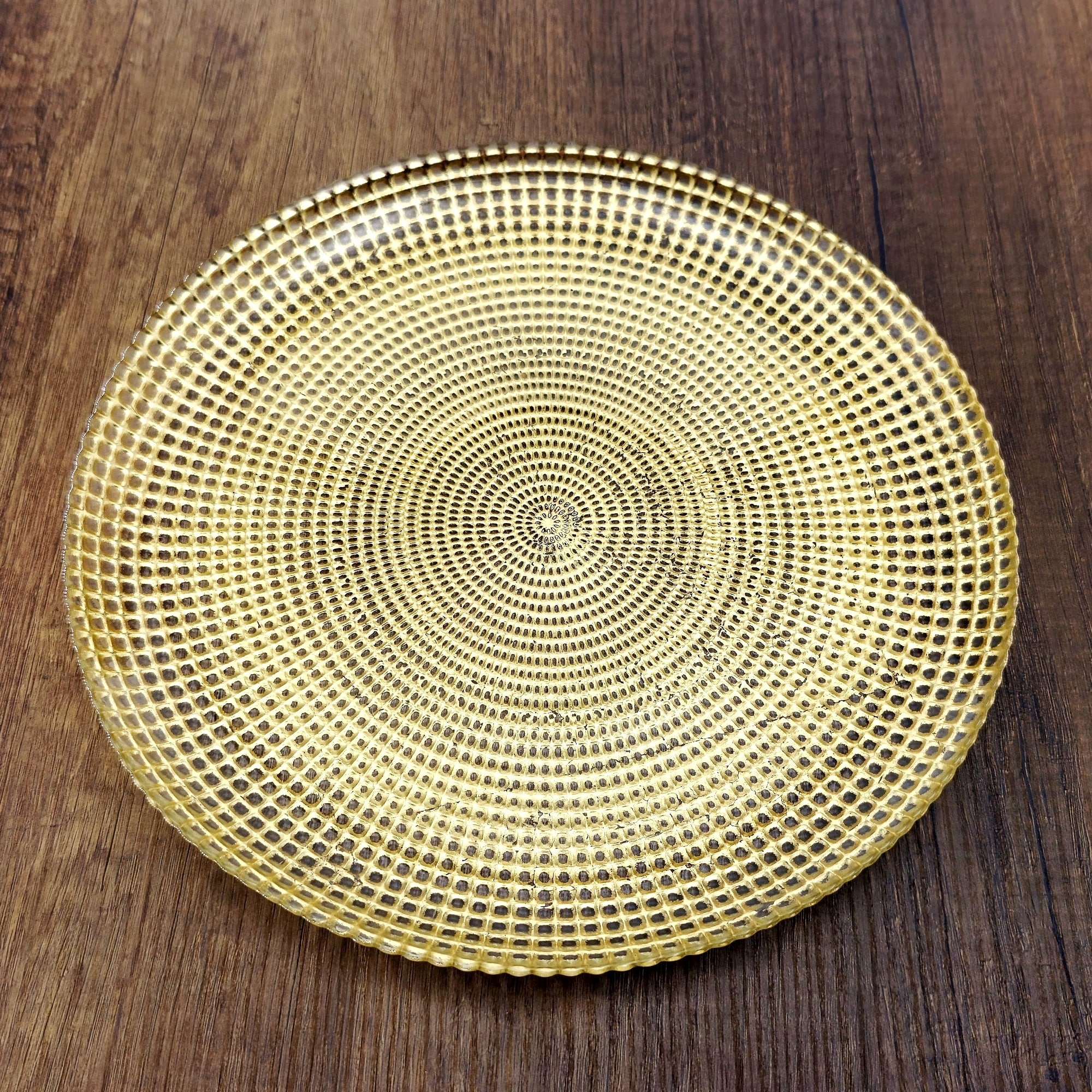 HELIOS Gilded Glass Dinner Plate