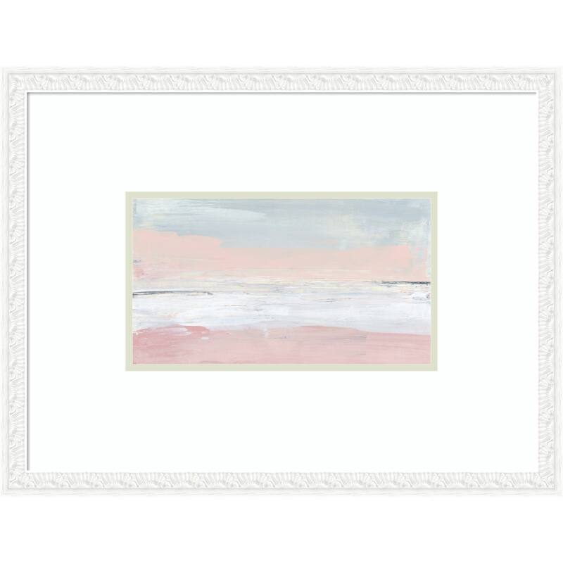Peaceful Pastel Horizon by Julia Contacessi Wood Framed Wall Art Print