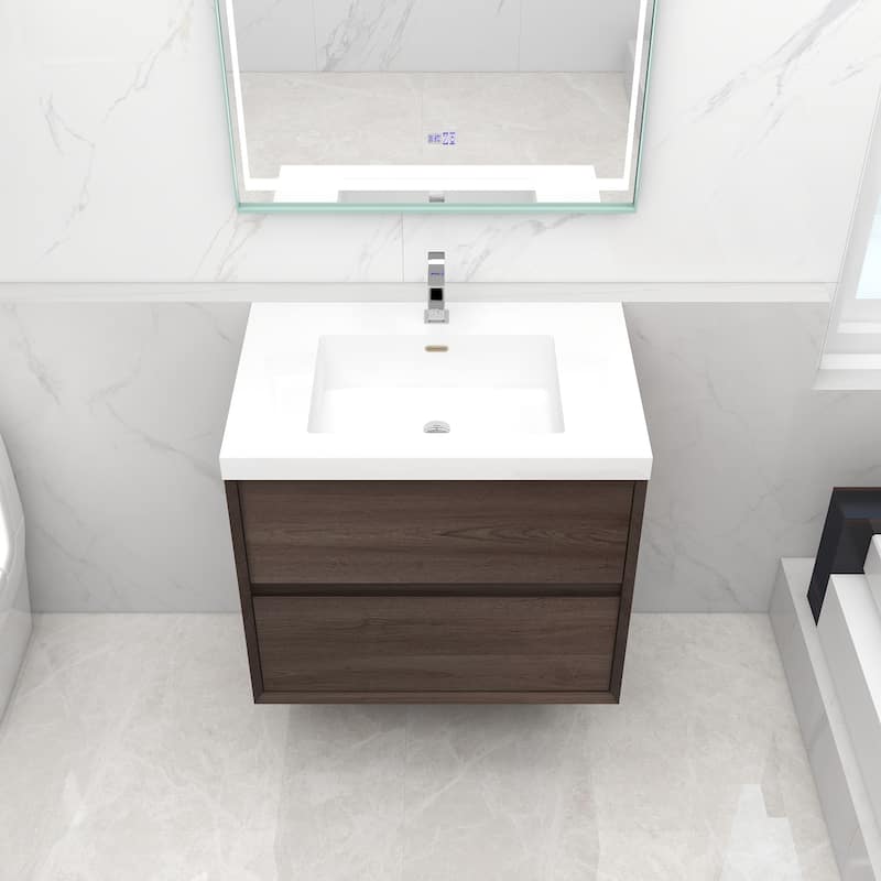 Selina 30" Wall Mounted Vanity with Single Sink - 30