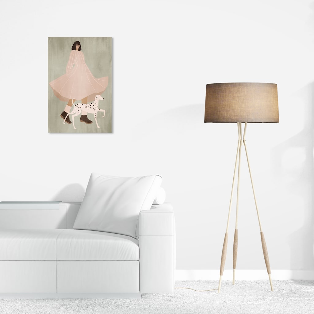 Wynwood Studio Canvas Fashion and Glam Spots in Stride Pink and Light Pink Bohemian & Eclectic Wall Art Canvas Print