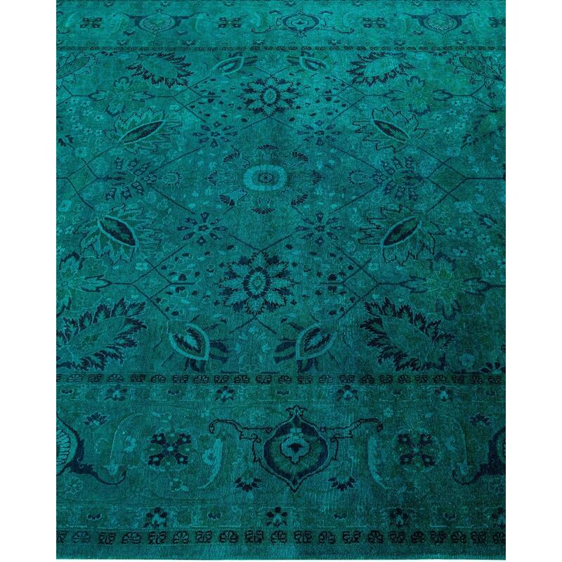 Fine Vibrance One-of-a-Kind Hand-Knotted Area Rug - Blue, 6' 3" x 9' 4" - 6' 3" x 9' 4"