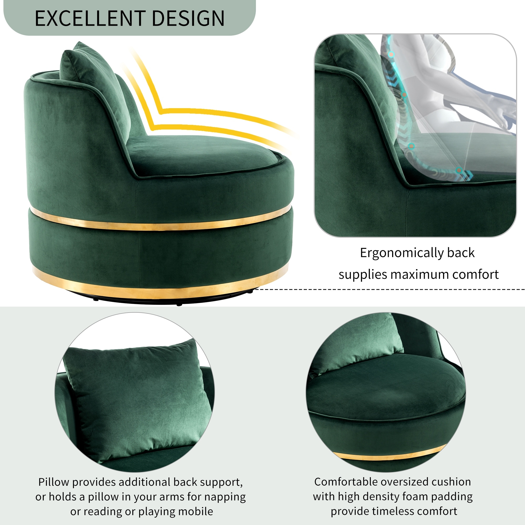 Oversized green 2025 chair