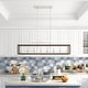 preview thumbnail 23 of 36, Modern Farmhouse 8-light 48In Rectangle Linear Chandelier for Dining Room with UL Certified