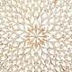 preview thumbnail 3 of 19, Light Brown Wood Handmade Intricately Carved Floral Home Wall Decor with Mandala Design