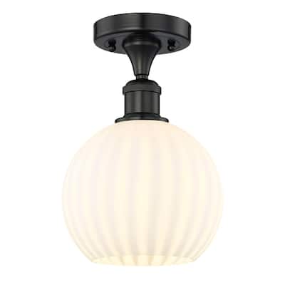 Innovations Lighting 616-1F-11-8-White Venetian-Indoor Ceiling Fixture