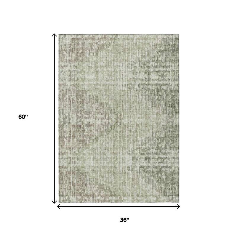 HomeRoots Geometric Transitional Rectangle Outdoor Rug