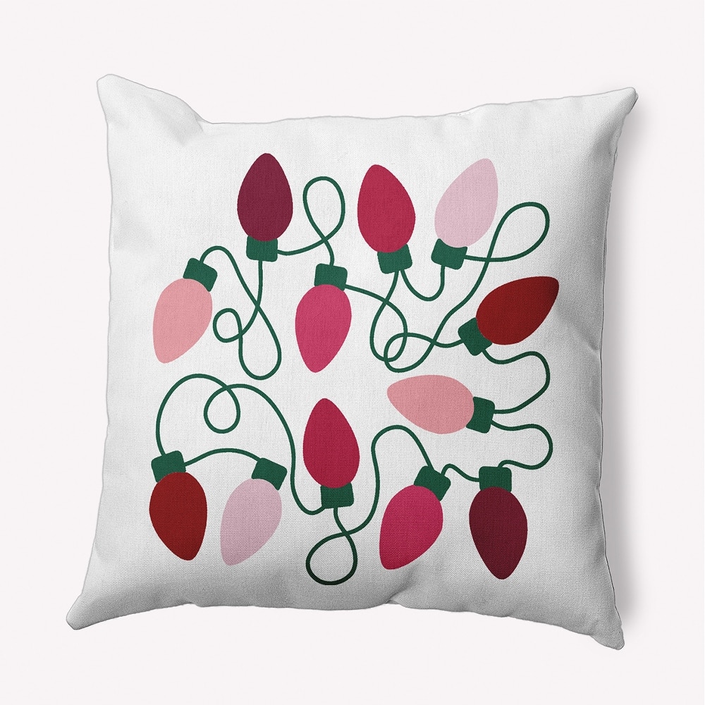 Christmas Lights Indoor/Outdoor Throw Pillow