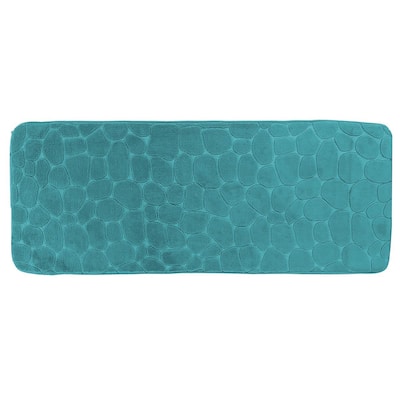 Memory Foam Runner Bath Mat Pebble Design 48x18