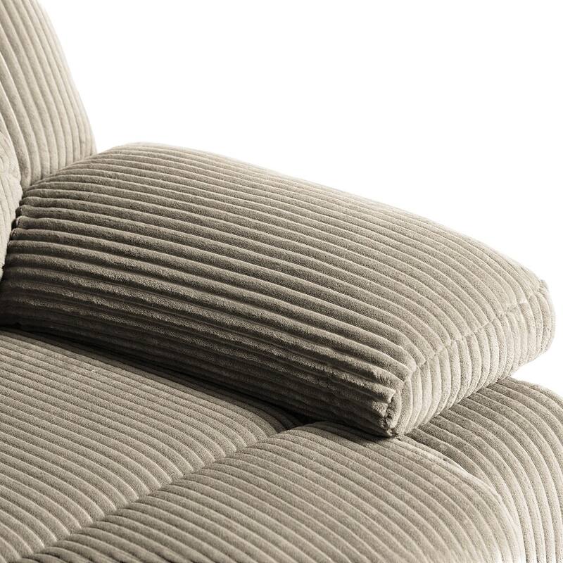 Modern 36'' W Cotton/ Corduroy Push Back Manual Recliner Chair