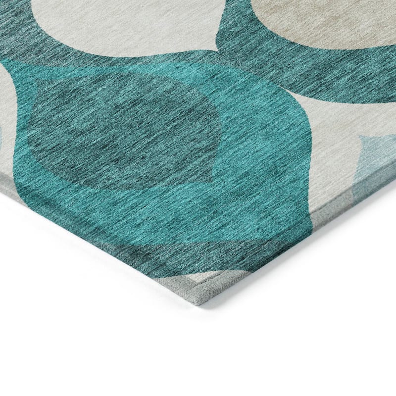 Machine Washable Indoor/ Outdoor Chantille Geo Contemporary Rug