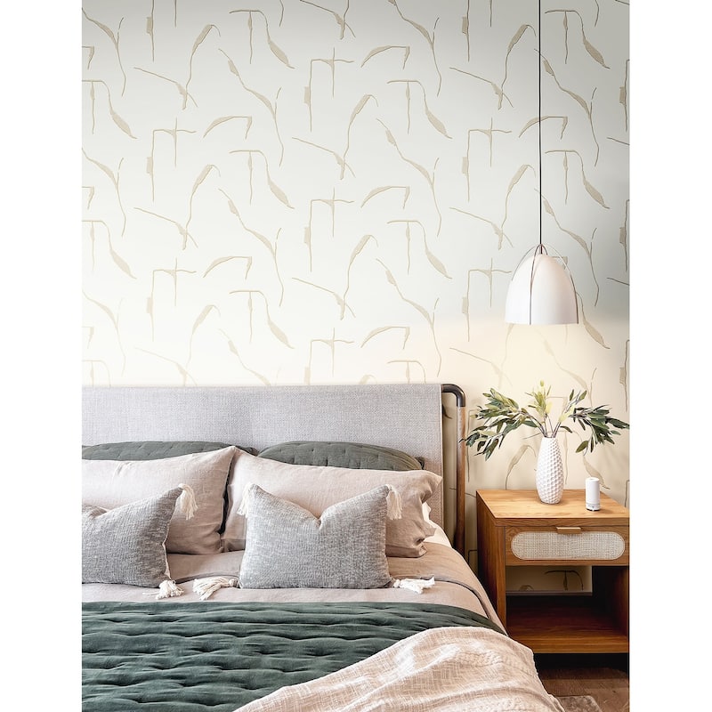 Ivory Coast Caramel and Gold Premium Peel and Stick Wallpaper
