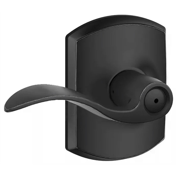 Schlage F40-ACC-GRW Accent Privacy Door Lever Set with Decorative Greenwich Trim