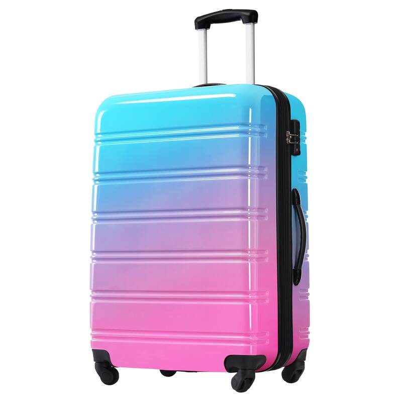 Hardshell Luggage Sets, 3 Piece Gradient Color Expandable Suitcase, with Spinner Wheels and TSA Lock Lightweight 20" 24" 28"