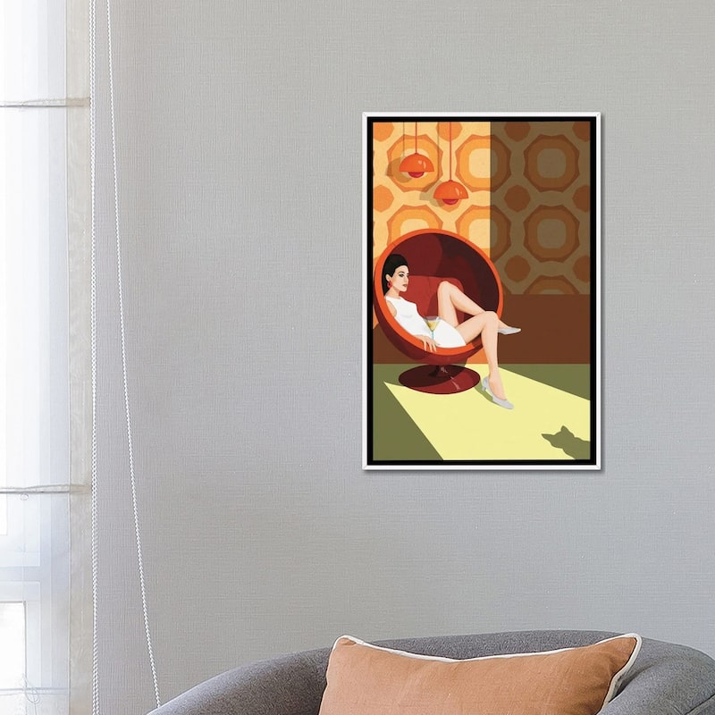 iCanvas "Intruder" by Artcatillustrated Framed Canvas Print