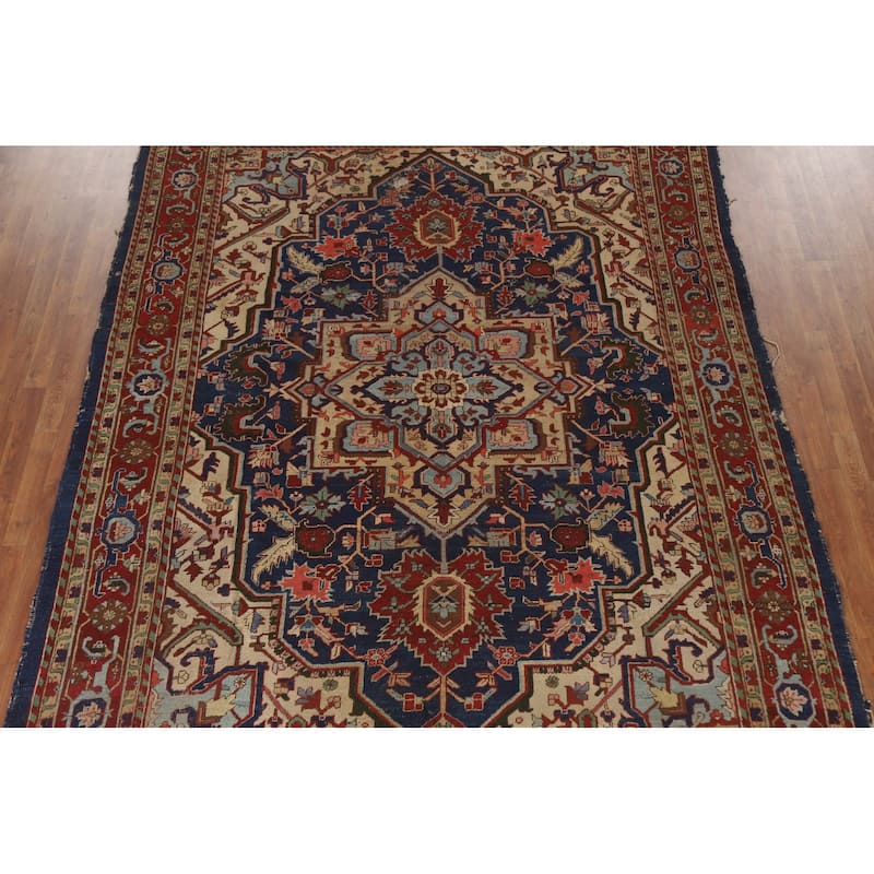 Tabriz Persian Antique Area Rug Hand-Knotted Wool Carpet - 8'1"x 10'10"