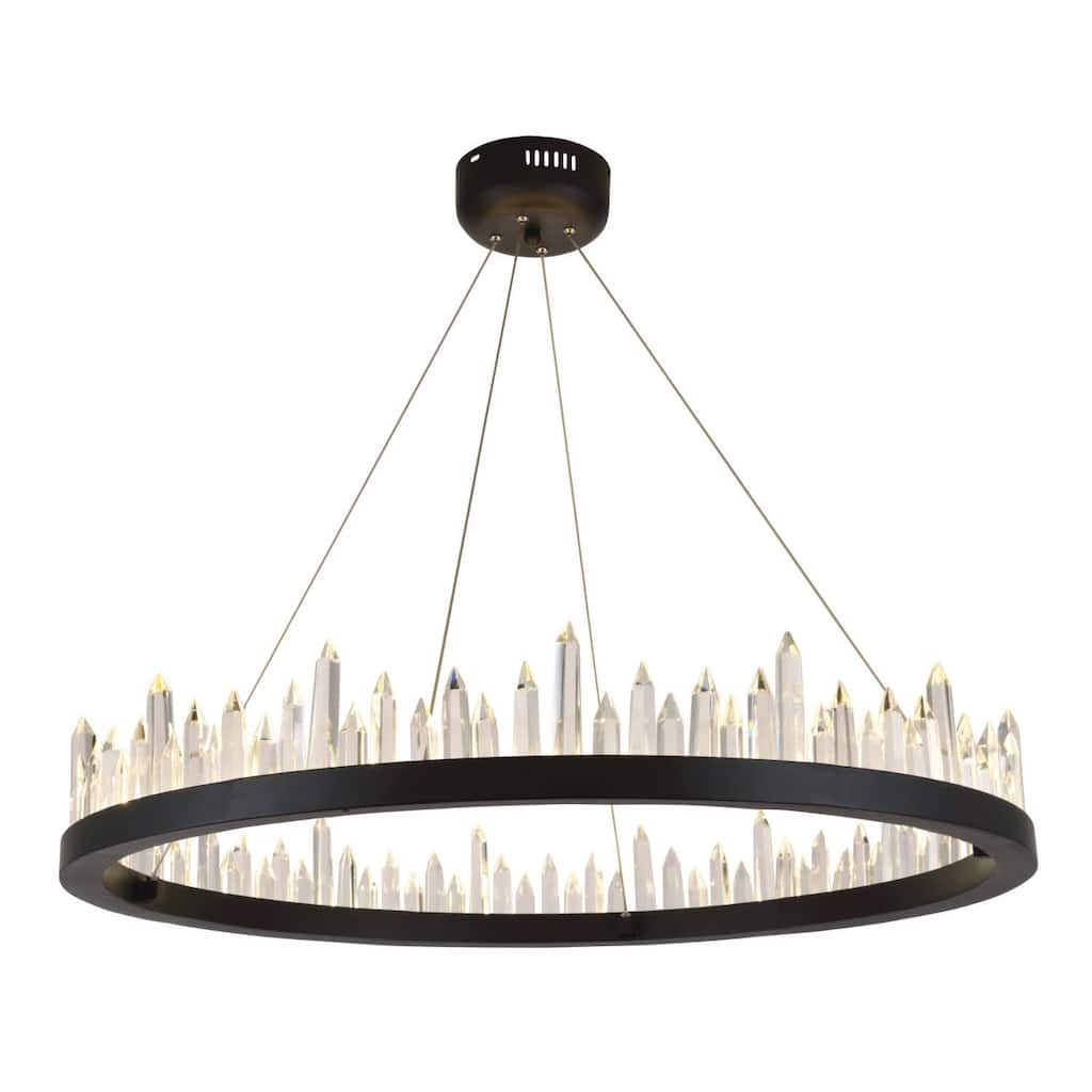 Elegant Lighting Malta 31-1/2" Wide Integrated LED Ring Chandelier