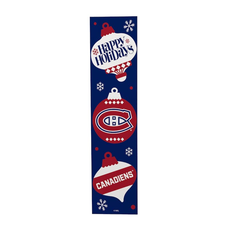 47" Double Sided Seasonal Porch Leaner, Montreal Canadiens - 47" x 11.25"