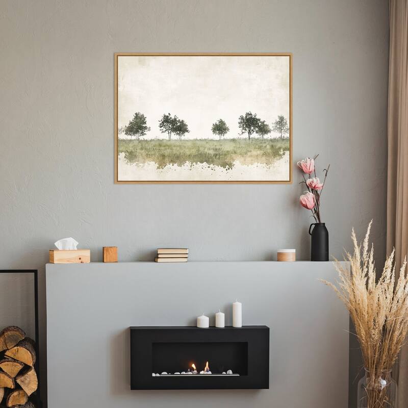 Still Woodland No. 1 by Mona Grace (38 x 28 in.), Framed Canvas Wall Art Print