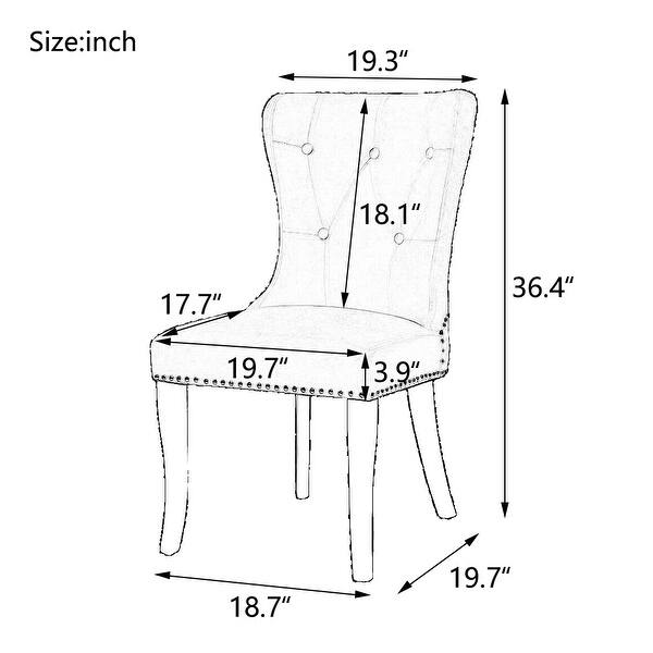 Upholstered Tufted Armless Dining Chair (Set of 2/4/6) On Sale Bed