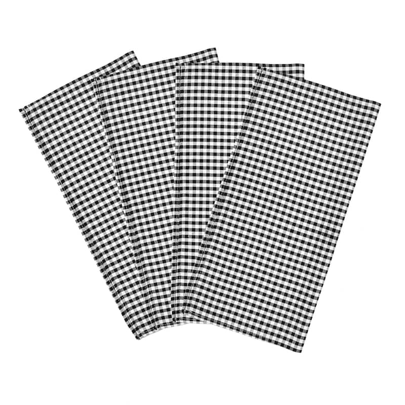 Lush Decor Gingham Check Yarn Dyed Napkin, 4-Pack - 18" x 18"