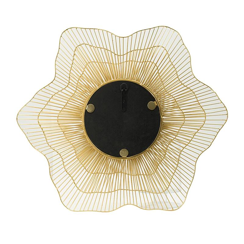 Metal Wall Mounted Mirror - Home Decor for Bathroom, Living Room - Gold