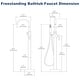 preview thumbnail 8 of 13, Floor Mount Bathtub Filler with Handheld Shower, Gold/Black/Sliver Freestanding Bathtub Faucet, Stand Alone Tub Faucet