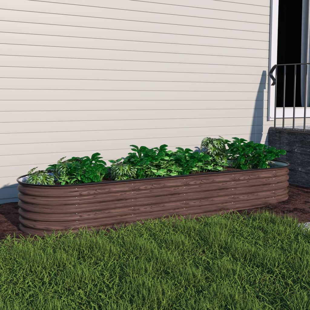 VEIKOUS 9-in-1 Modular Galvanized Metal Raised Garden Bed Kit for Outdoor Planters