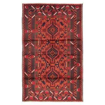 Teimani Red Rug 3'10" x 6'3" - 3'10 x 6'3