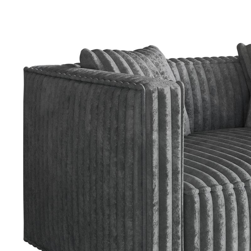 CraftPorch Mid Century Modern 3- Pieces Upholstered Living Room Set