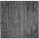preview thumbnail 26 of 170, SAFAVIEH California Shag Izat 2-inch Thick Area Rug 4' x 4' Square - Dark Grey