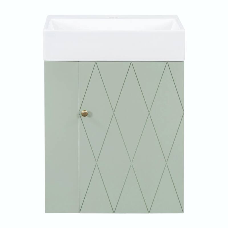 20" Bathroom Vanity with Ceramic Sink