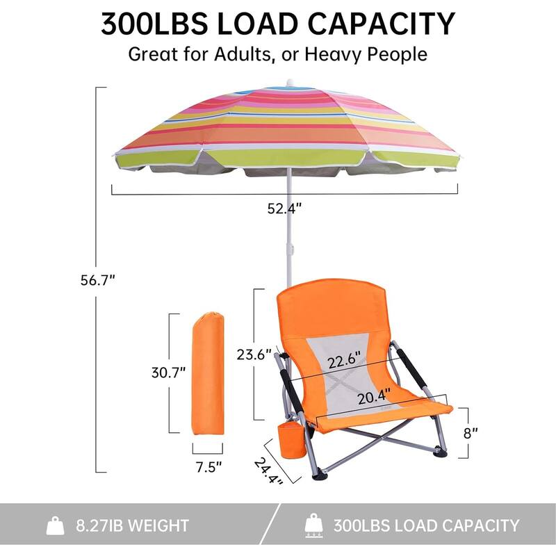 Beach Chair, Beach Chair and Umbrella, Folding Beach Chair, Beach Chairs for Adults