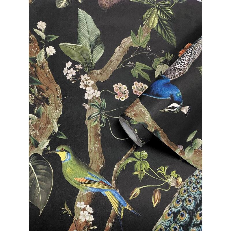 Cassia Peacock Non-Pasted Wallpaper - Covers 56 Square Feet