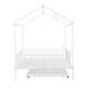 preview thumbnail 12 of 14, House-Shaped Metal Full Size House Bed with Fence and Twin Trundle