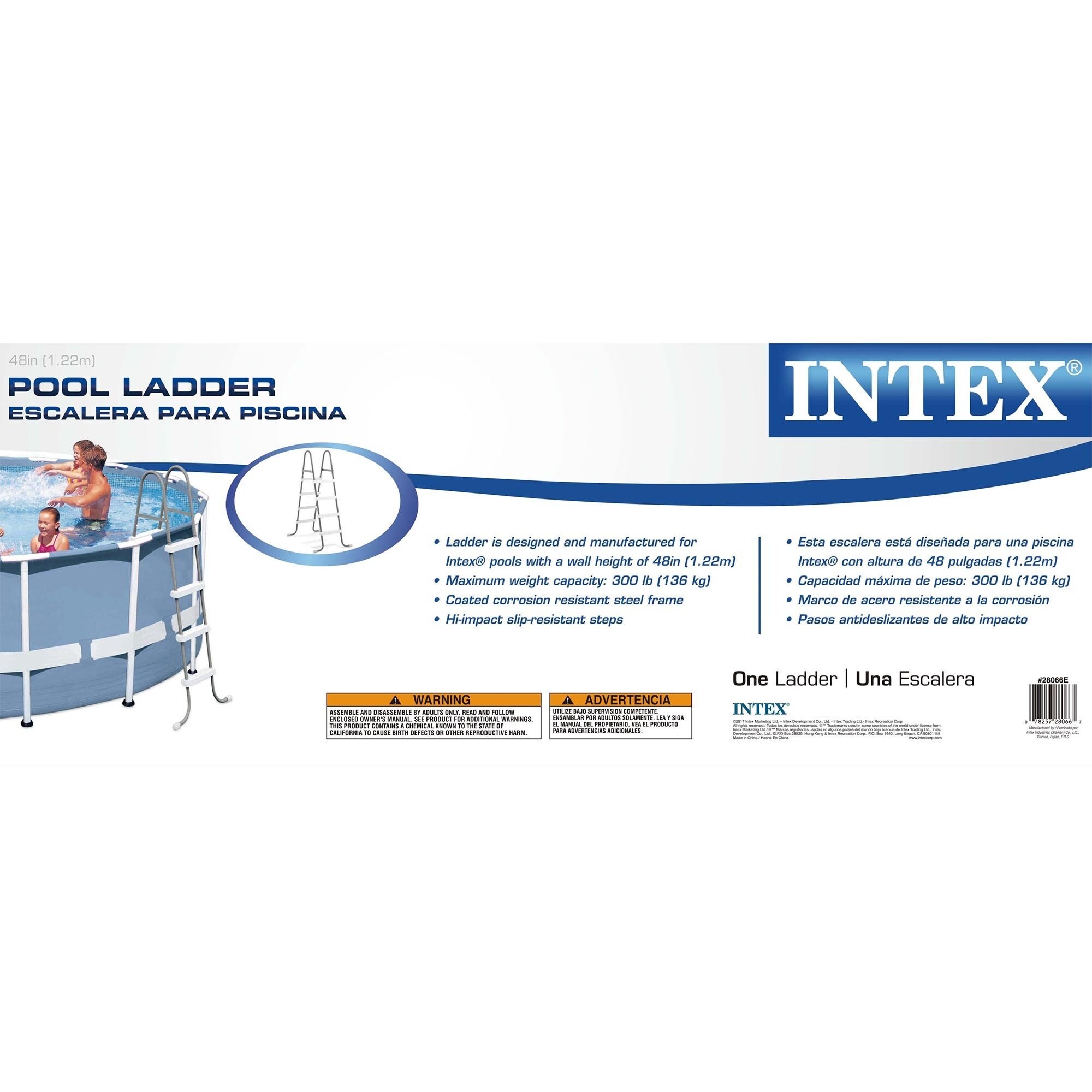 Intex 10ft x 30in Metal Frame Above Ground Pool & Intex Steel ...