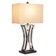 preview thumbnail 2 of 3, Lalia Home 27.5" Modern Elegance Table Lamp with Chrome Finish and Crystal Accent, for Living Room, Office, Bedroom, Chrome
