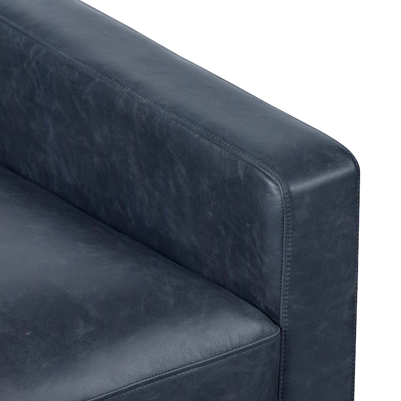 Poly & Bark Sorrento 35" Lounge Chair - Full Grain Genuine Italian Leather