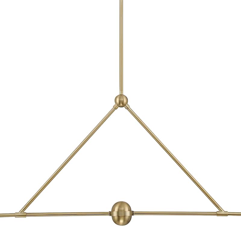Xavier 4 Light Vibrant Gold Chandelier - 54"W x 17"H x 10"D