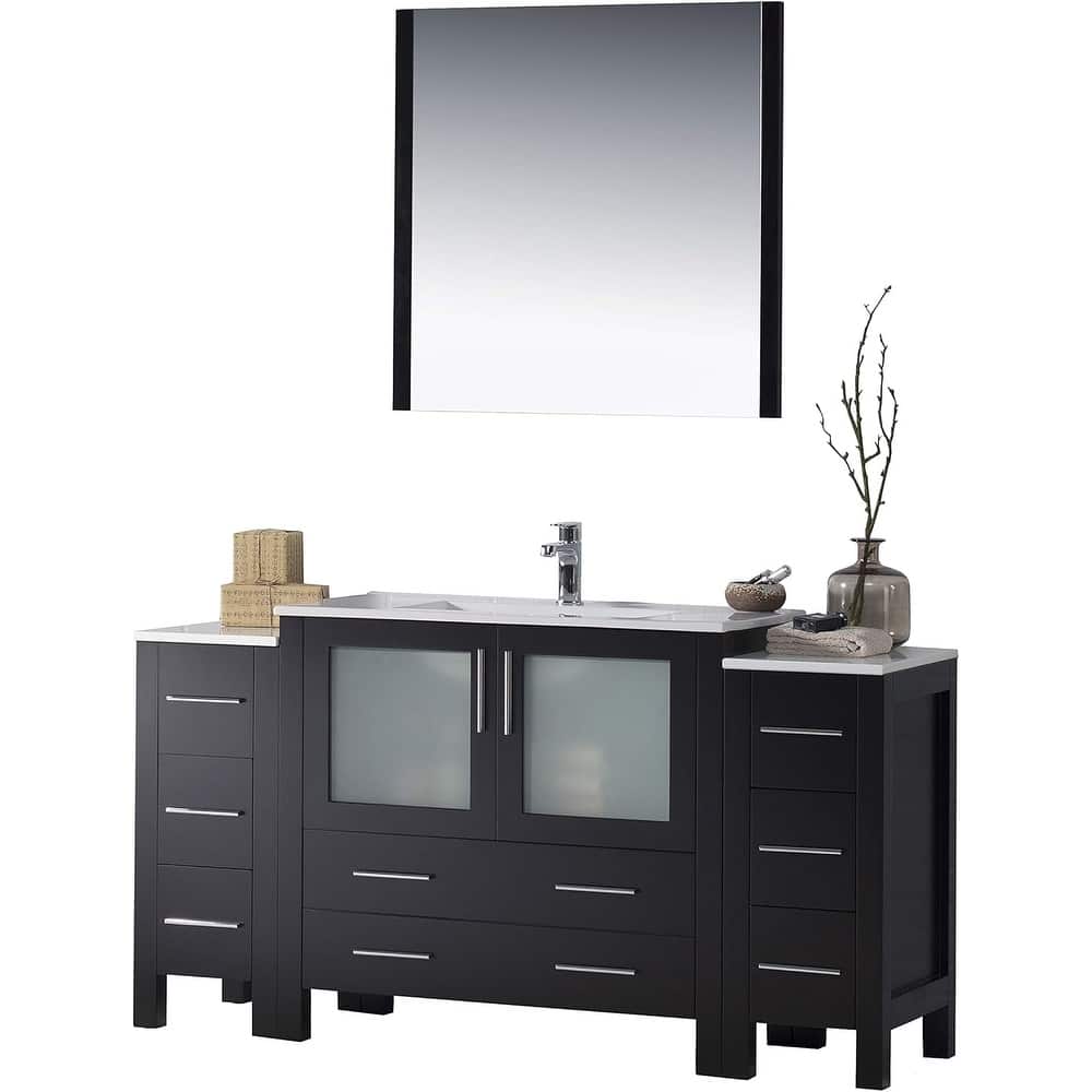 Blossom Sydney 60 Inch Solid Wood Bathroom Vanity with Sink & Cabinets